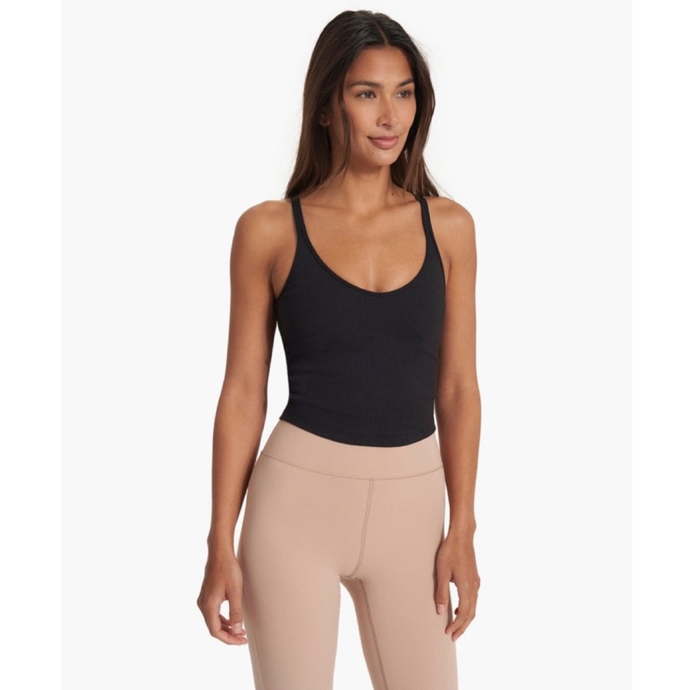 NWT VUORI Rib Crop Tank Women's Rib Tank in Black Size XS - Picture 3 of 14